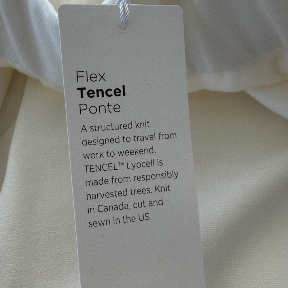 Eileen Fisher Wide Leg Pants Flex Tencel Ponte Pants Medium Pull On Cropped - Picture 6 of 7